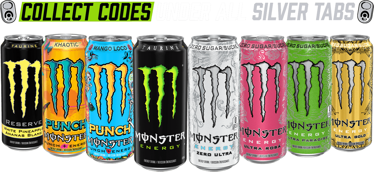 Monster Energy Promotion - Collect codes under Silver Tabs